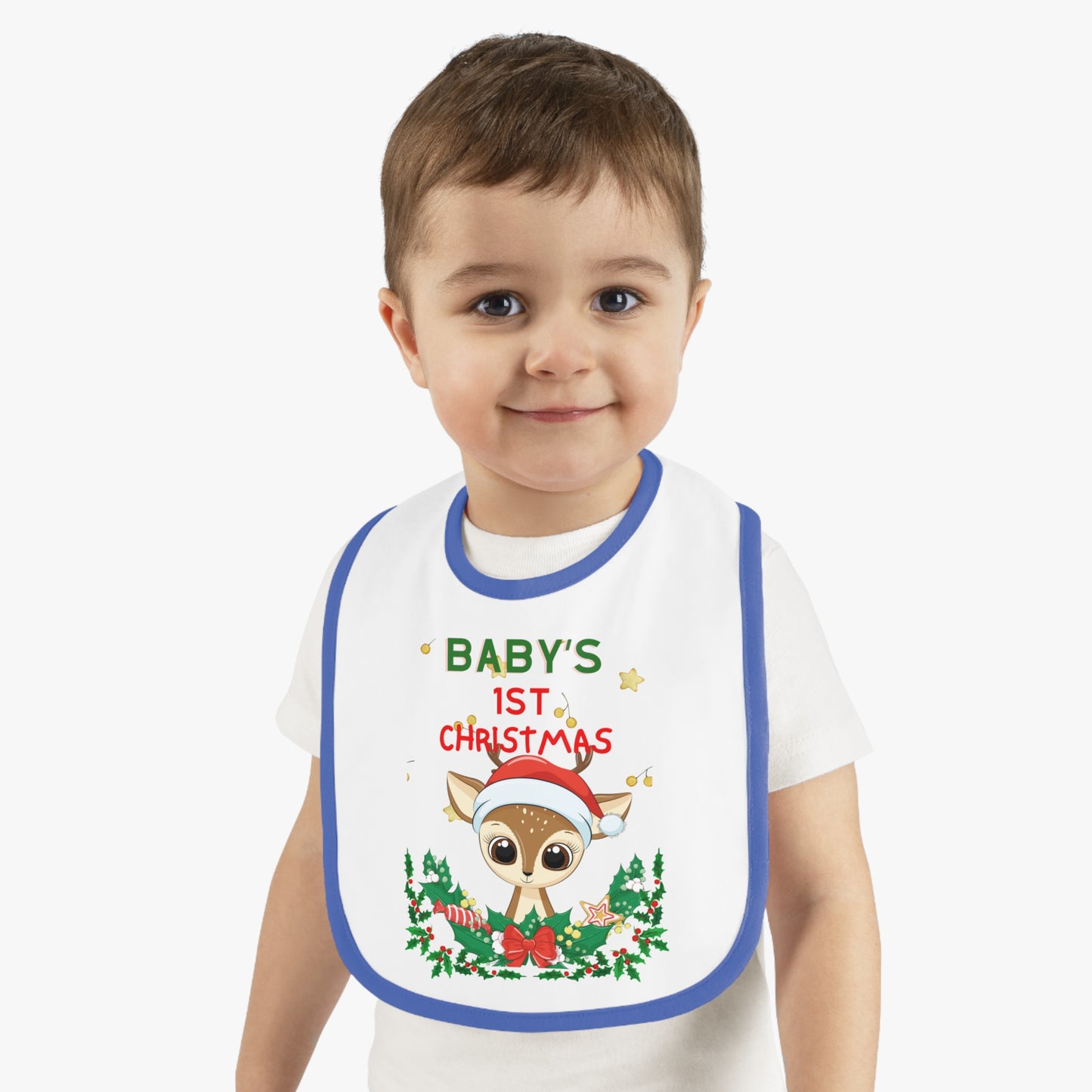 BABY 1ST CHRISTMAS DEER BIB