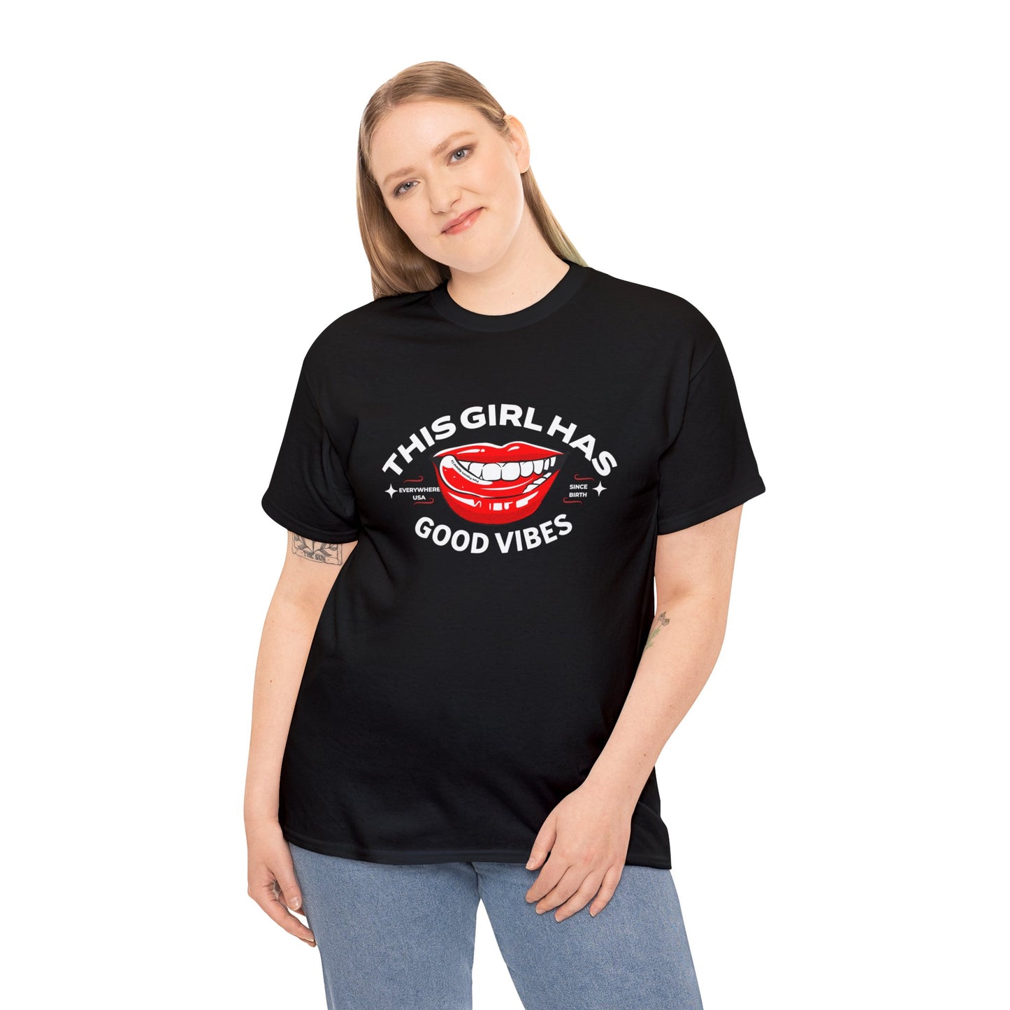 GOOD VIBES-Unisex Heavy Cotton Tee