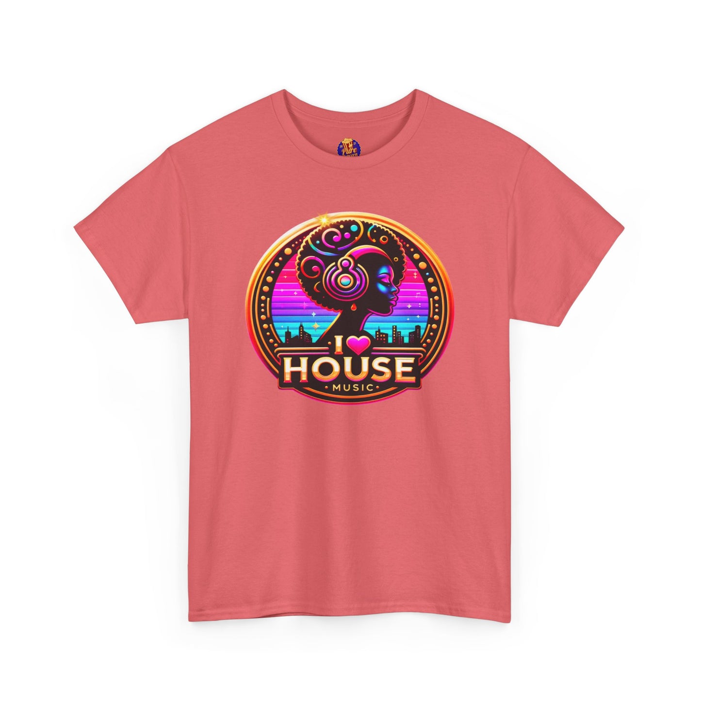 I HEART HOUSE MUSIC-LADY HEADPHONES