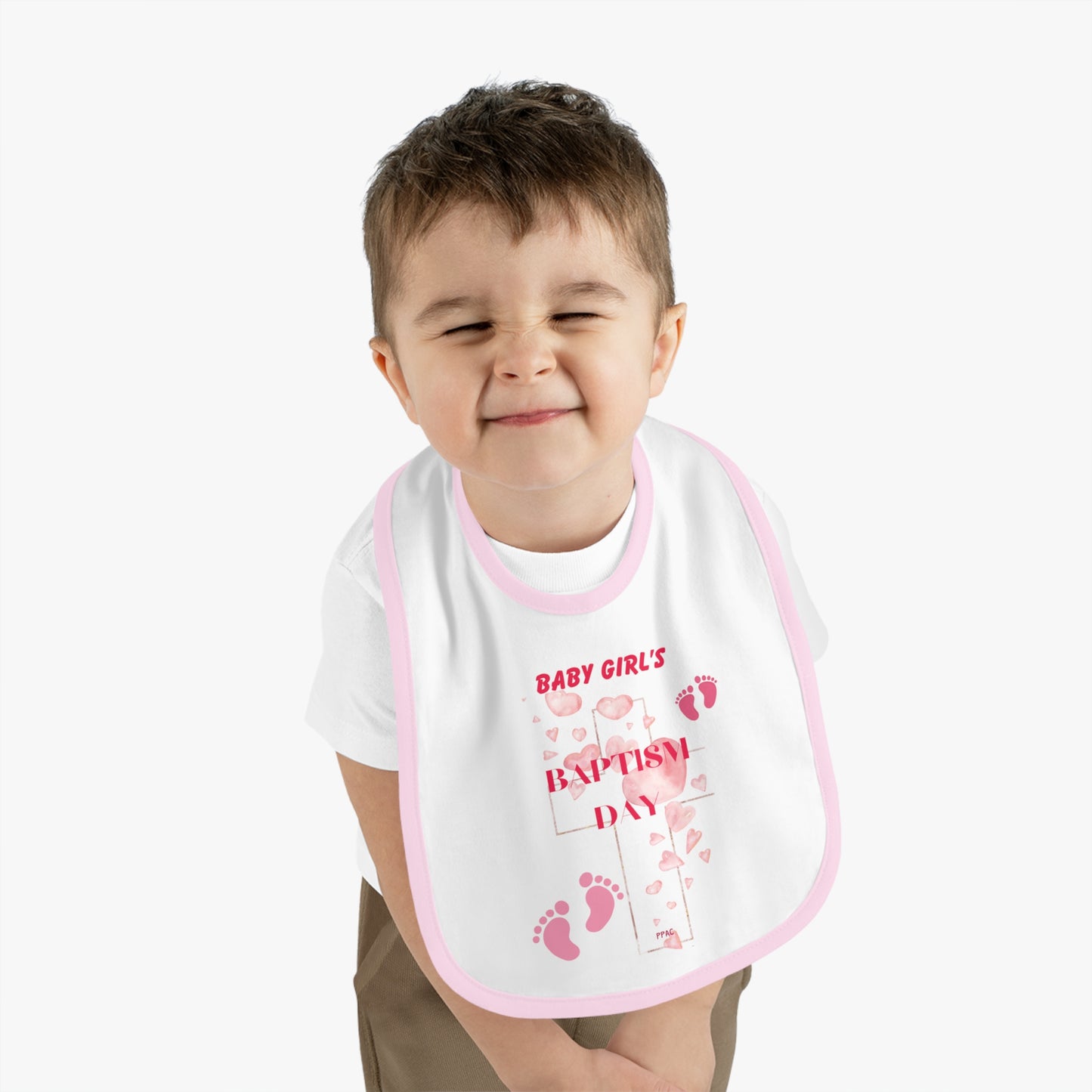BABY GIRL BAPTISM BIB
