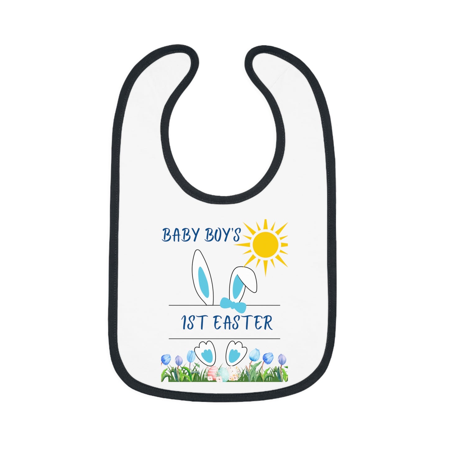 BABY BOY 1ST EASTER BUNNY BIB