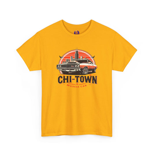 CHICAGO MUSCLE CAR 71 Unisex Heavy Cotton Tee