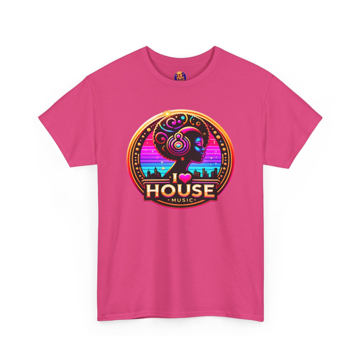 I HEART HOUSE MUSIC-LADY HEADPHONES