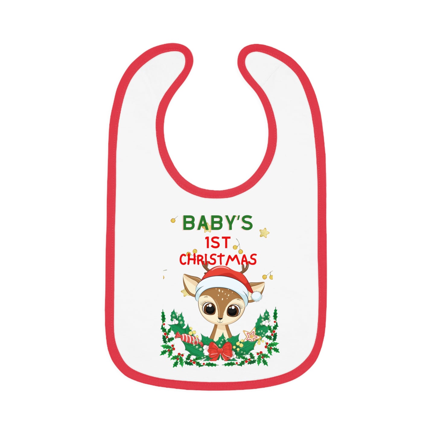 BABY 1ST CHRISTMAS DEER BIB