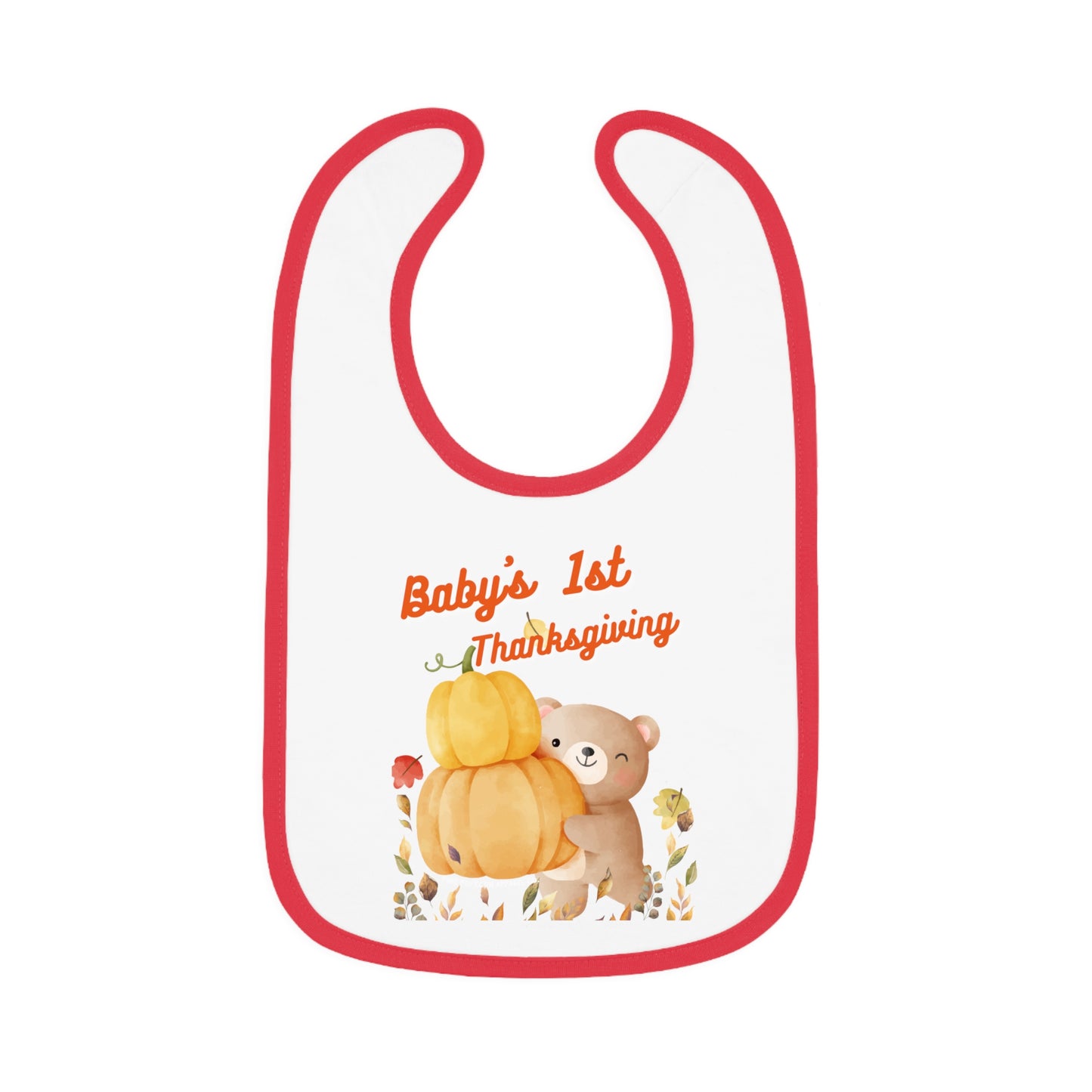 BABY 1ST THANKSGIVING BEAR BIB