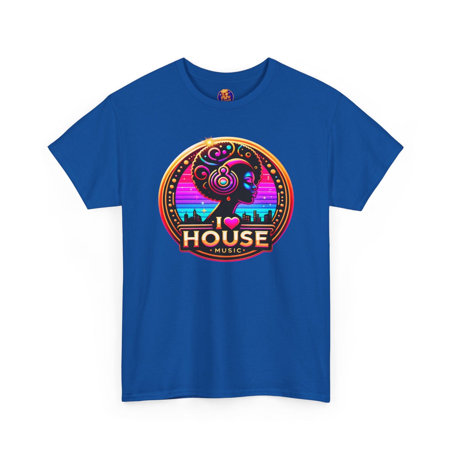 I HEART HOUSE MUSIC-LADY HEADPHONES