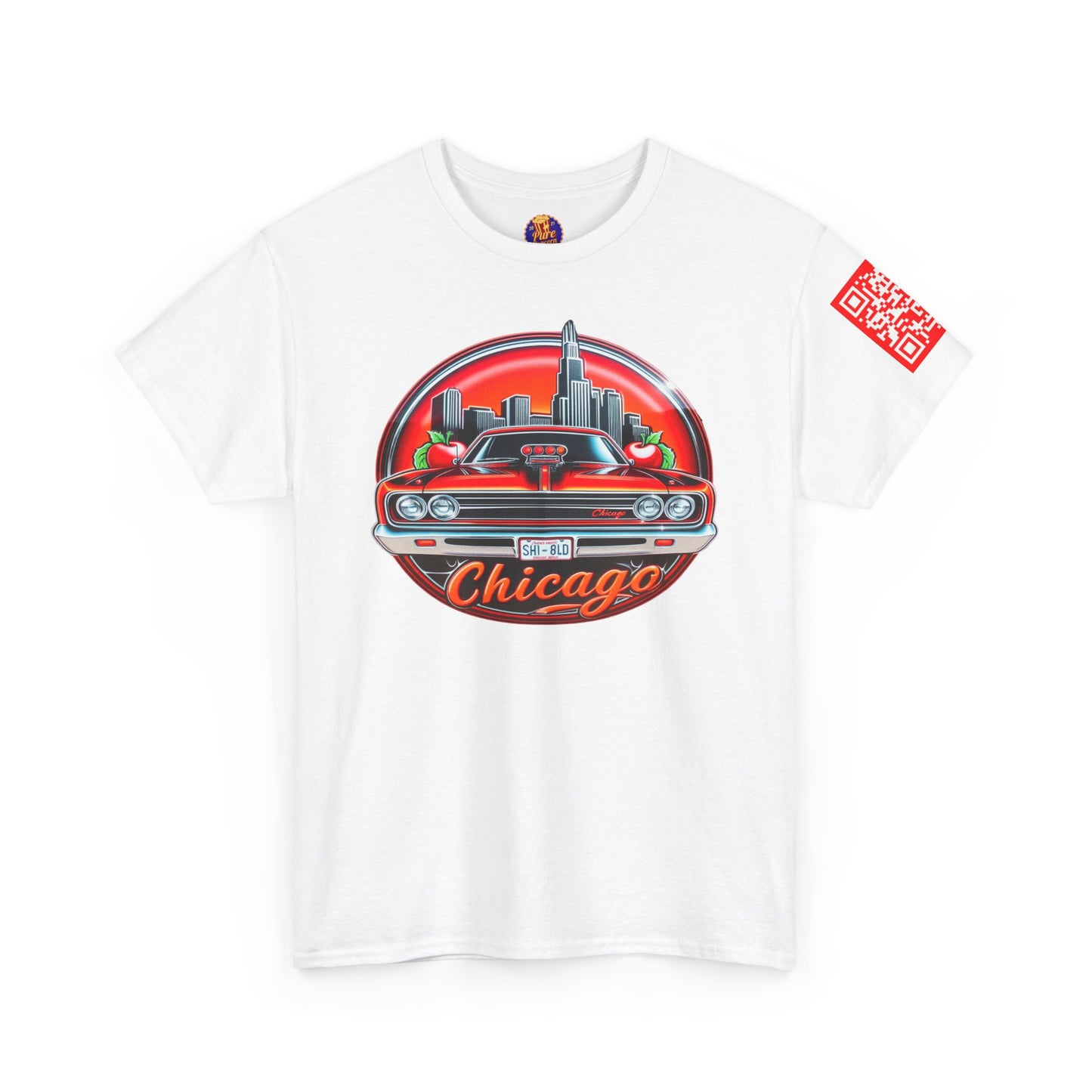 CHICAGO MUSCLE CAR Unisex Heavy Cotton Tee
