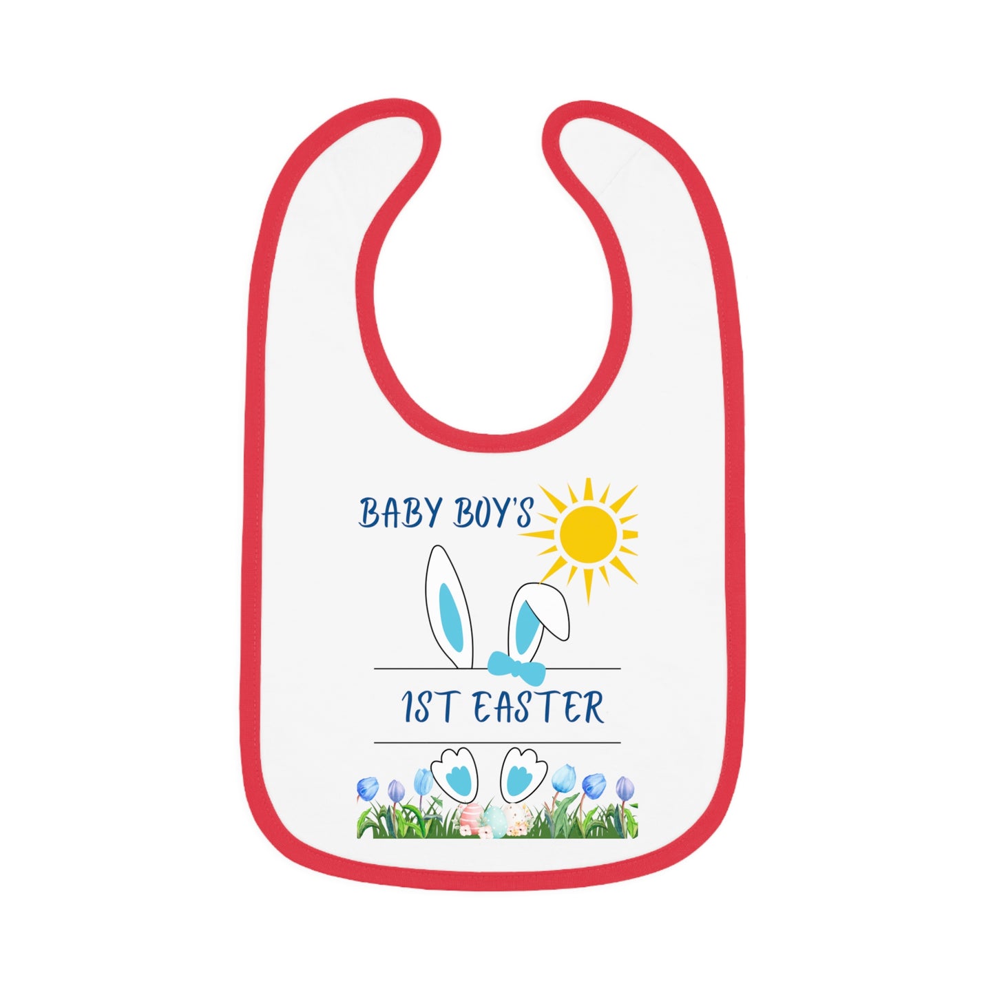 BABY BOY 1ST EASTER BUNNY BIB