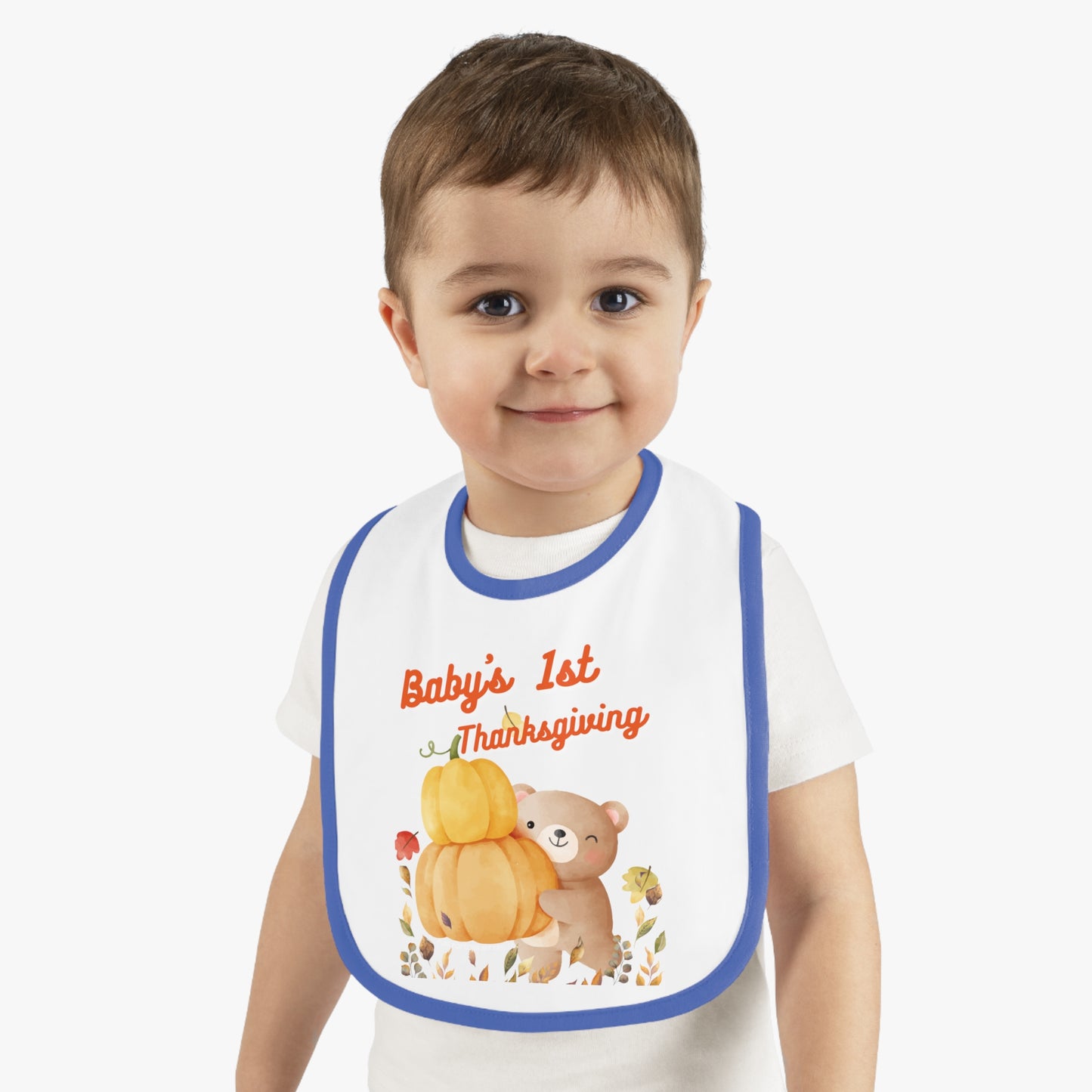BABY 1ST THANKSGIVING BEAR BIB
