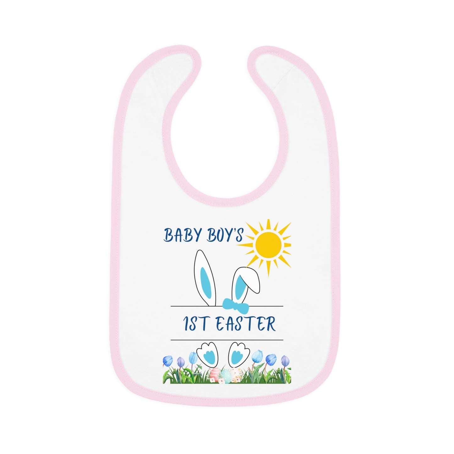 BABY BOY 1ST EASTER BUNNY BIB