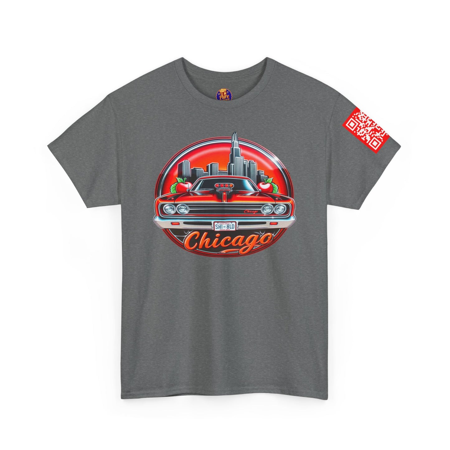 CHICAGO MUSCLE CAR Unisex Heavy Cotton Tee