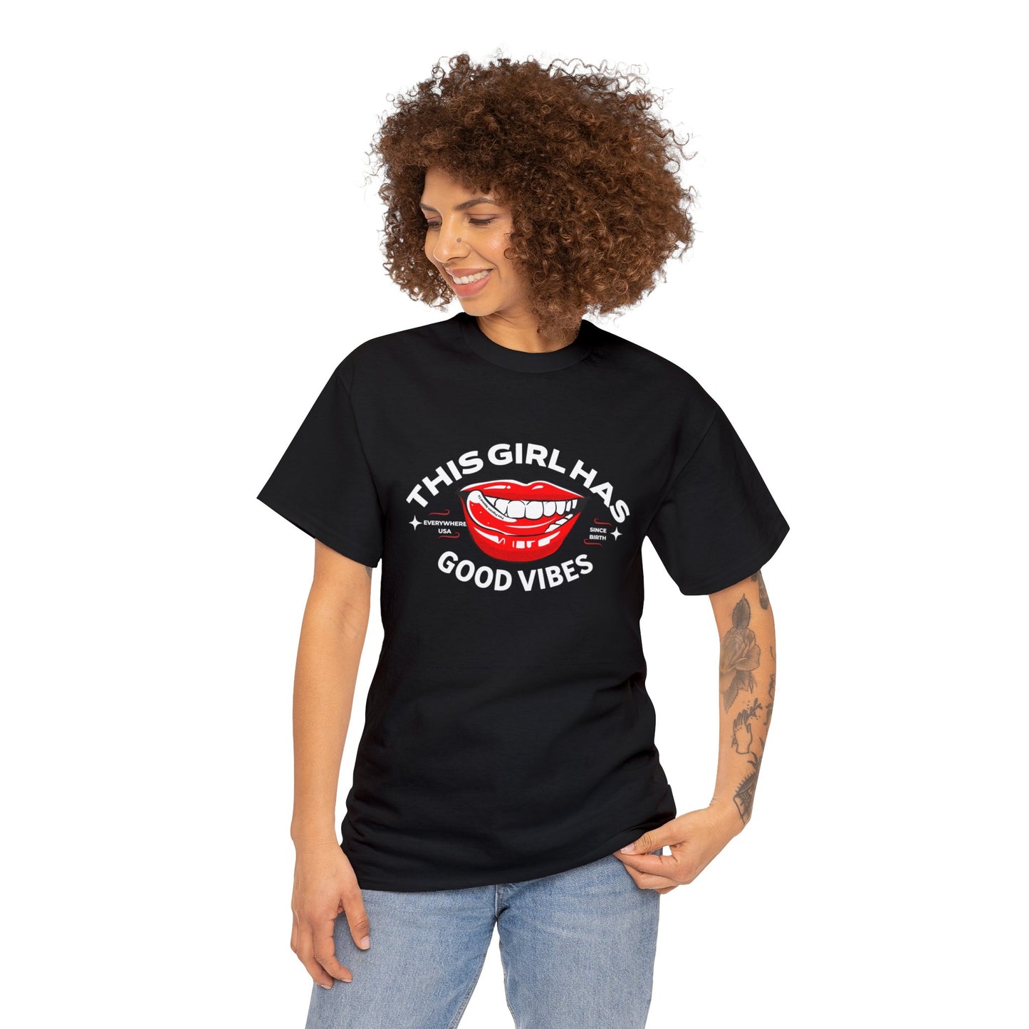 GOOD VIBES-Unisex Heavy Cotton Tee