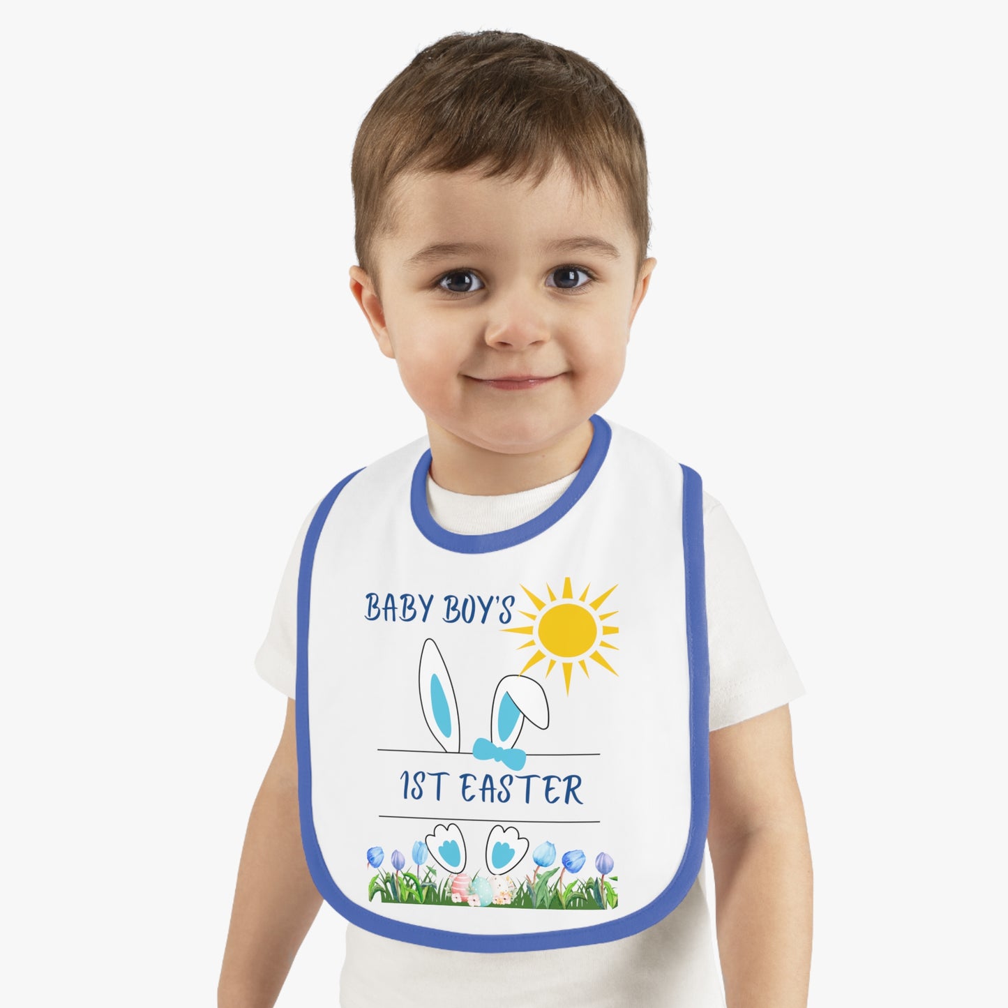 BABY BOY 1ST EASTER BUNNY BIB