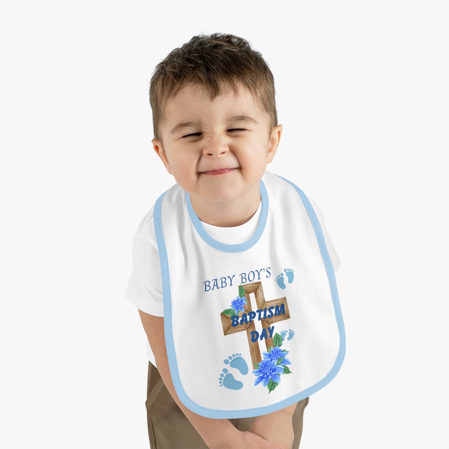 BABY BOY BAPTISM BIB