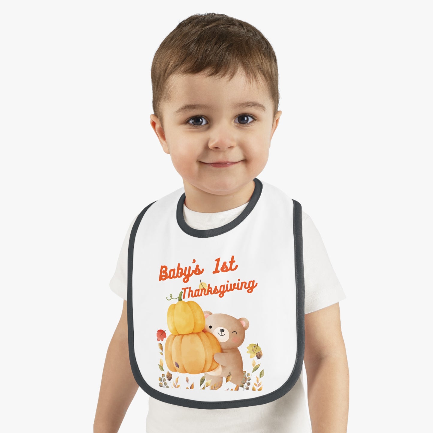 BABY 1ST THANKSGIVING BEAR BIB