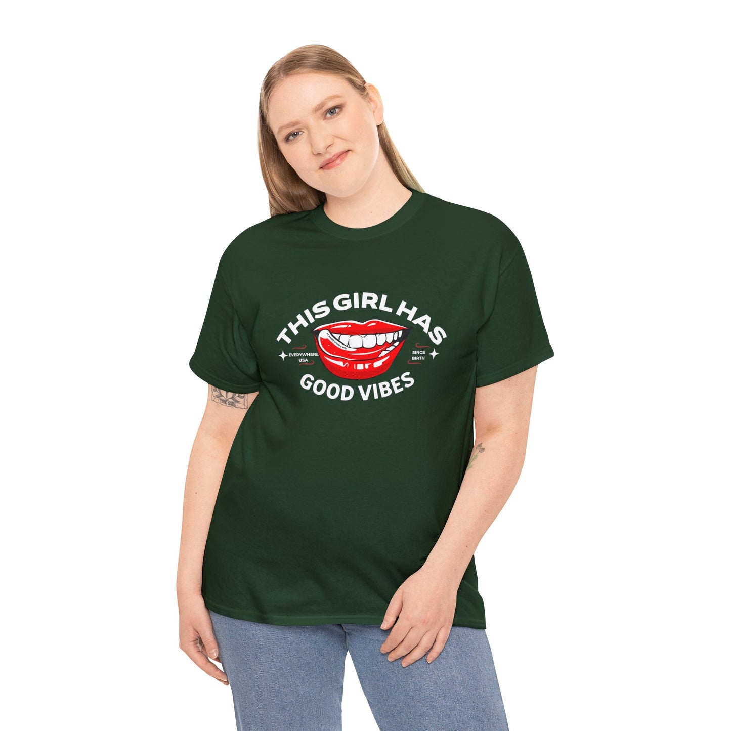 GOOD VIBES-Unisex Heavy Cotton Tee