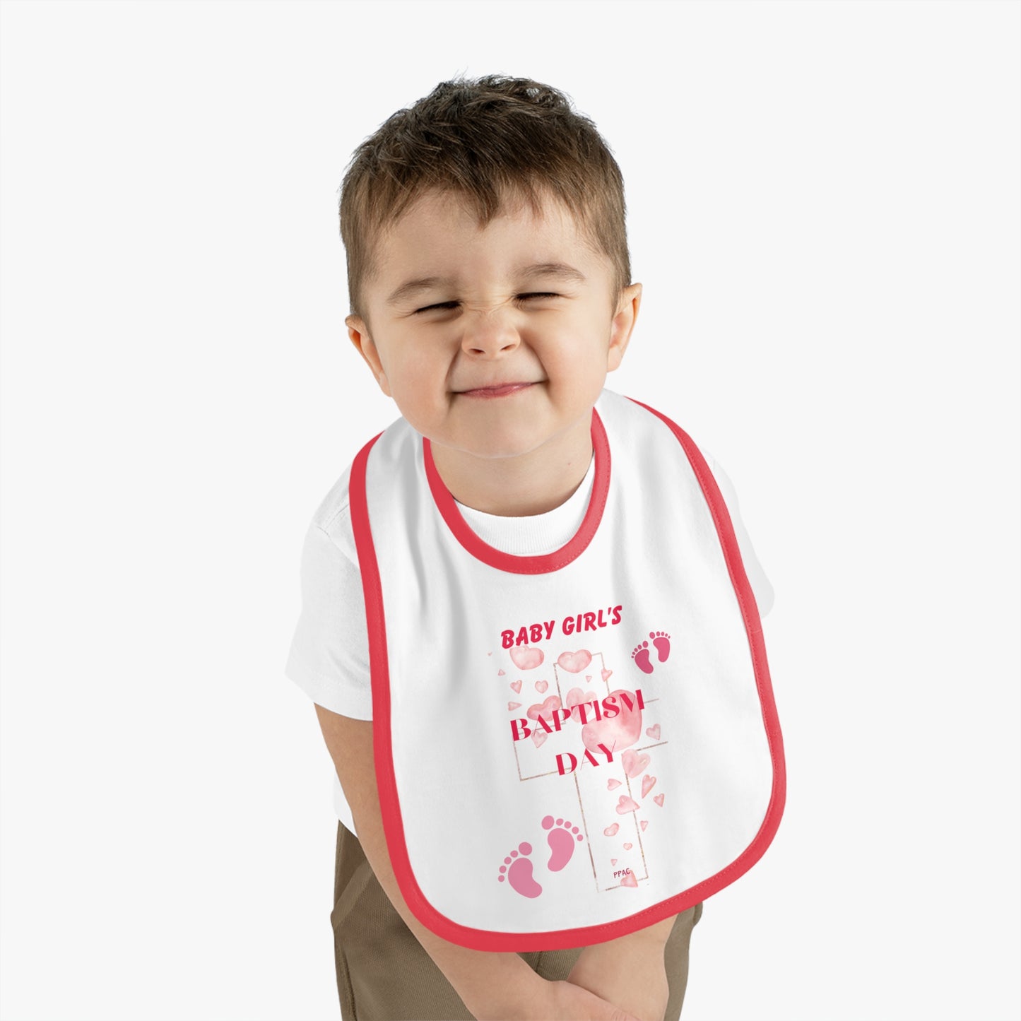 BABY GIRL BAPTISM BIB