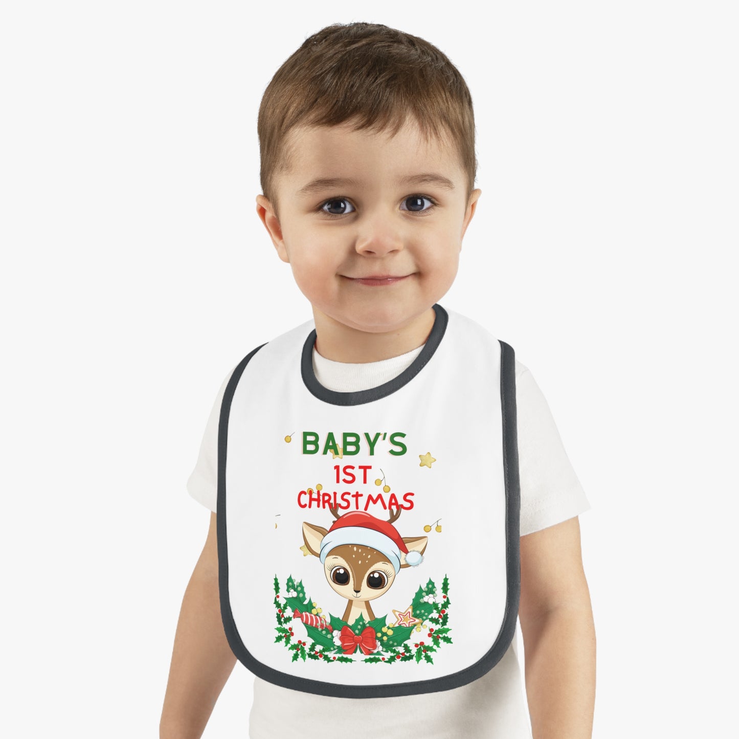 BABY 1ST CHRISTMAS DEER BIB