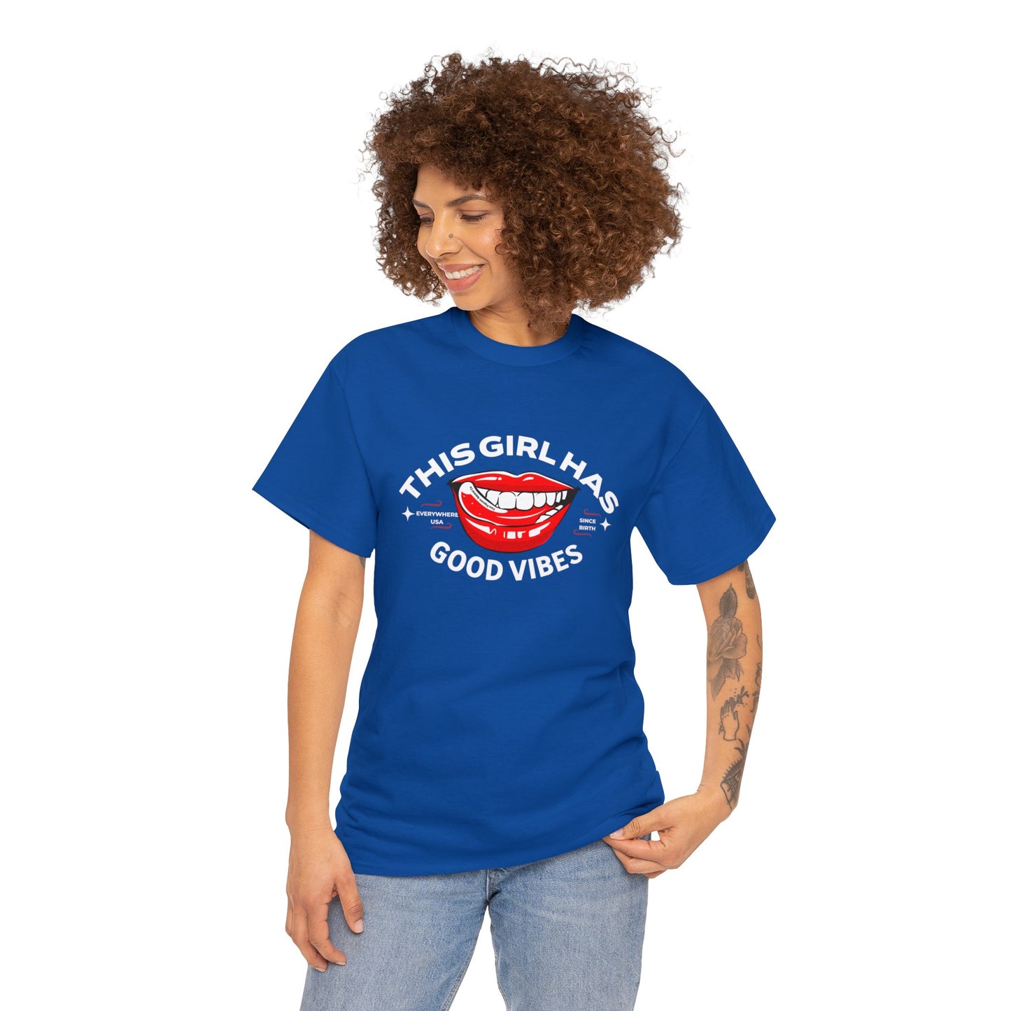 GOOD VIBES-Unisex Heavy Cotton Tee