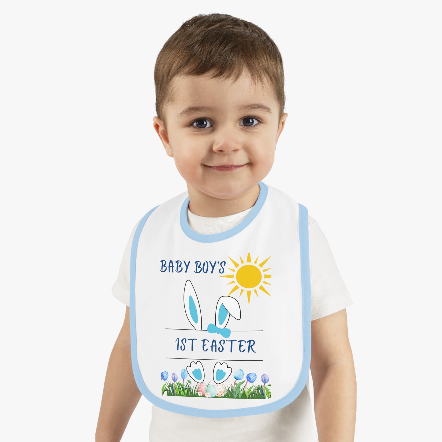 BABY BOY 1ST EASTER BUNNY BIB