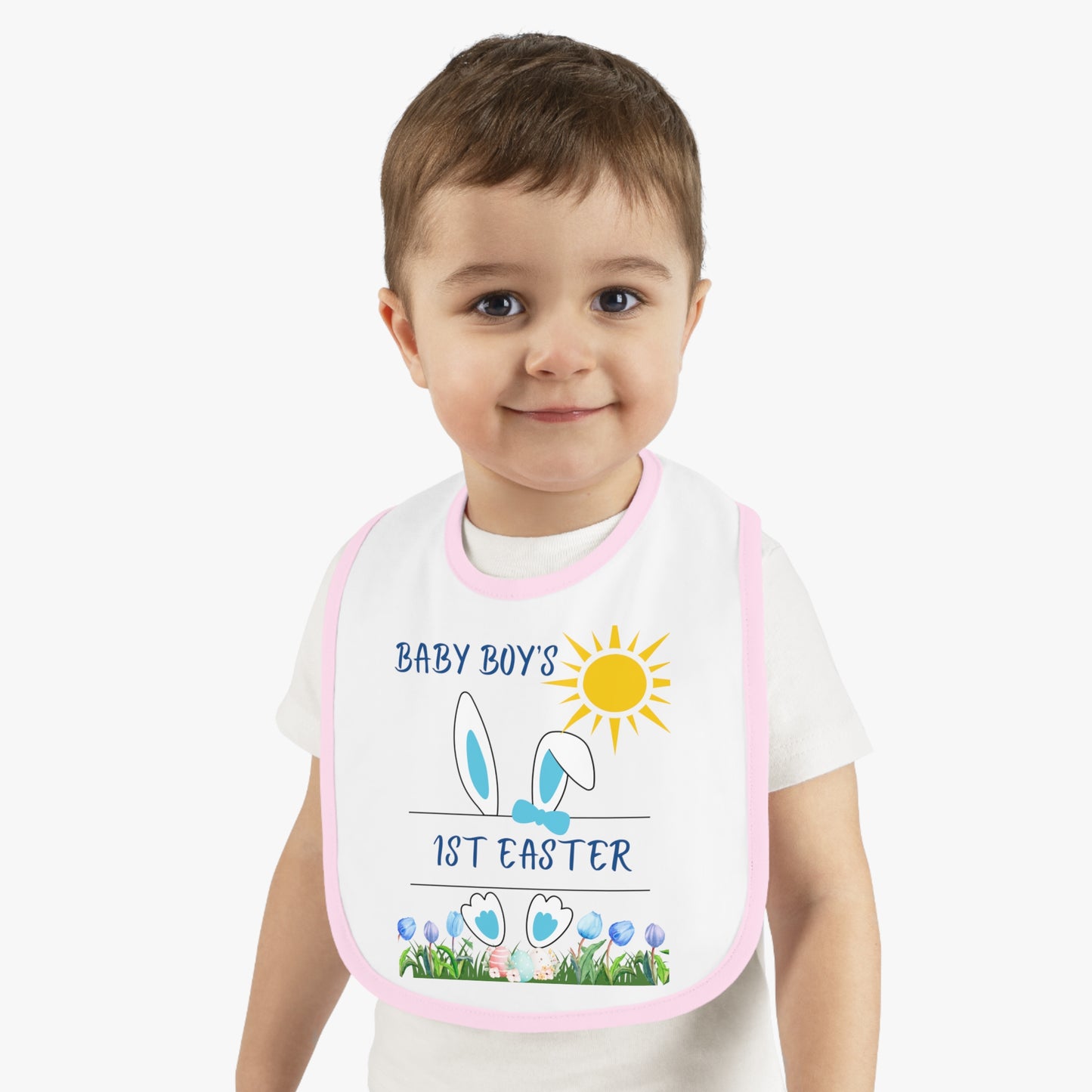 BABY BOY 1ST EASTER BUNNY BIB