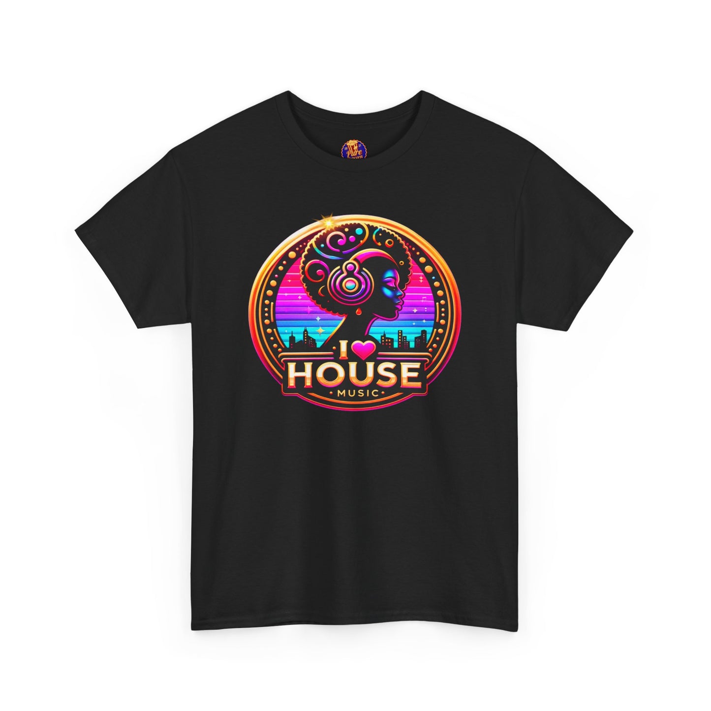 I HEART HOUSE MUSIC-LADY HEADPHONES