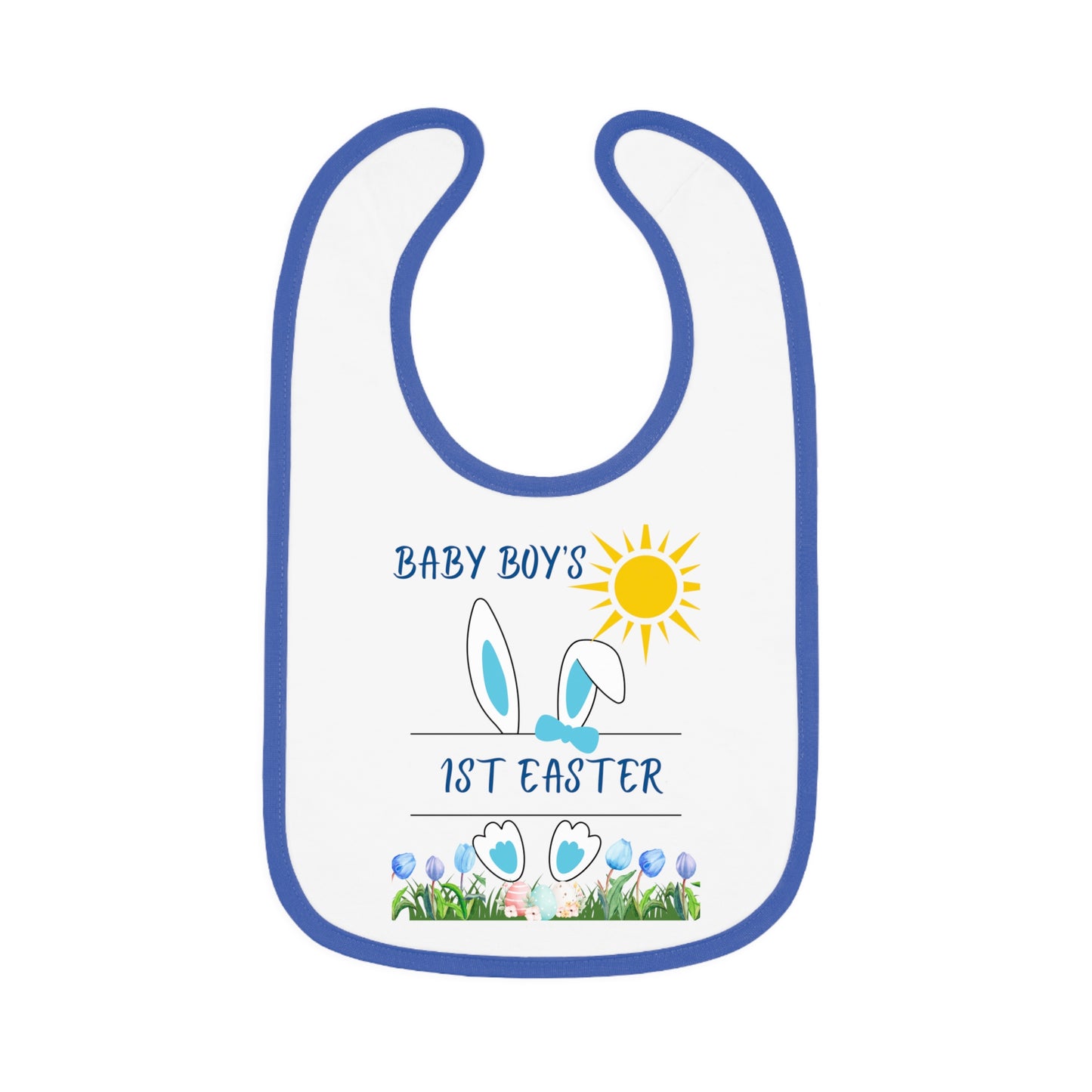 BABY BOY 1ST EASTER BUNNY BIB