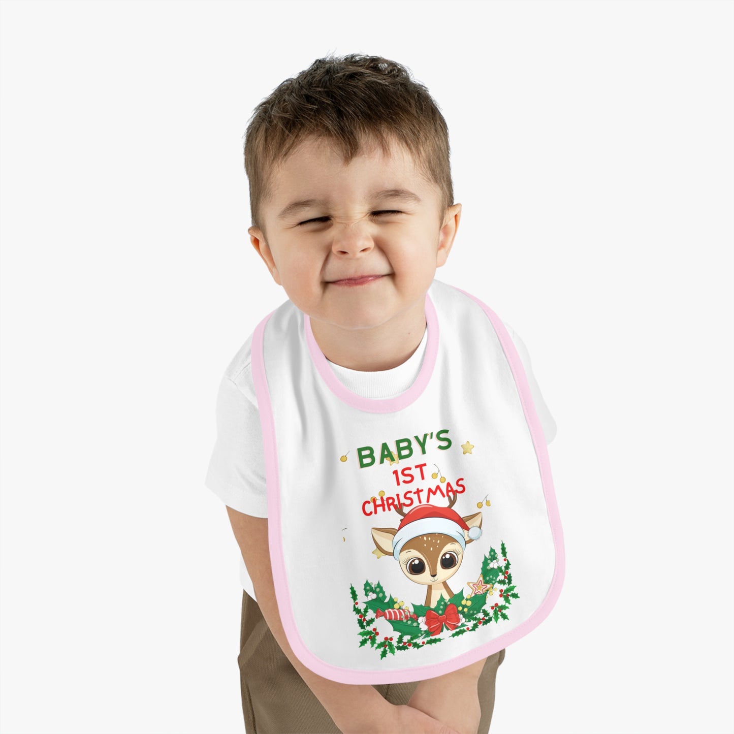 BABY 1ST CHRISTMAS DEER BIB