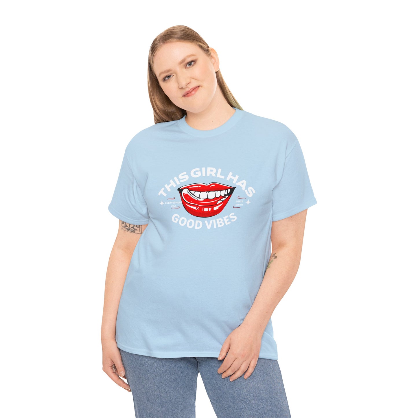 GOOD VIBES-Unisex Heavy Cotton Tee