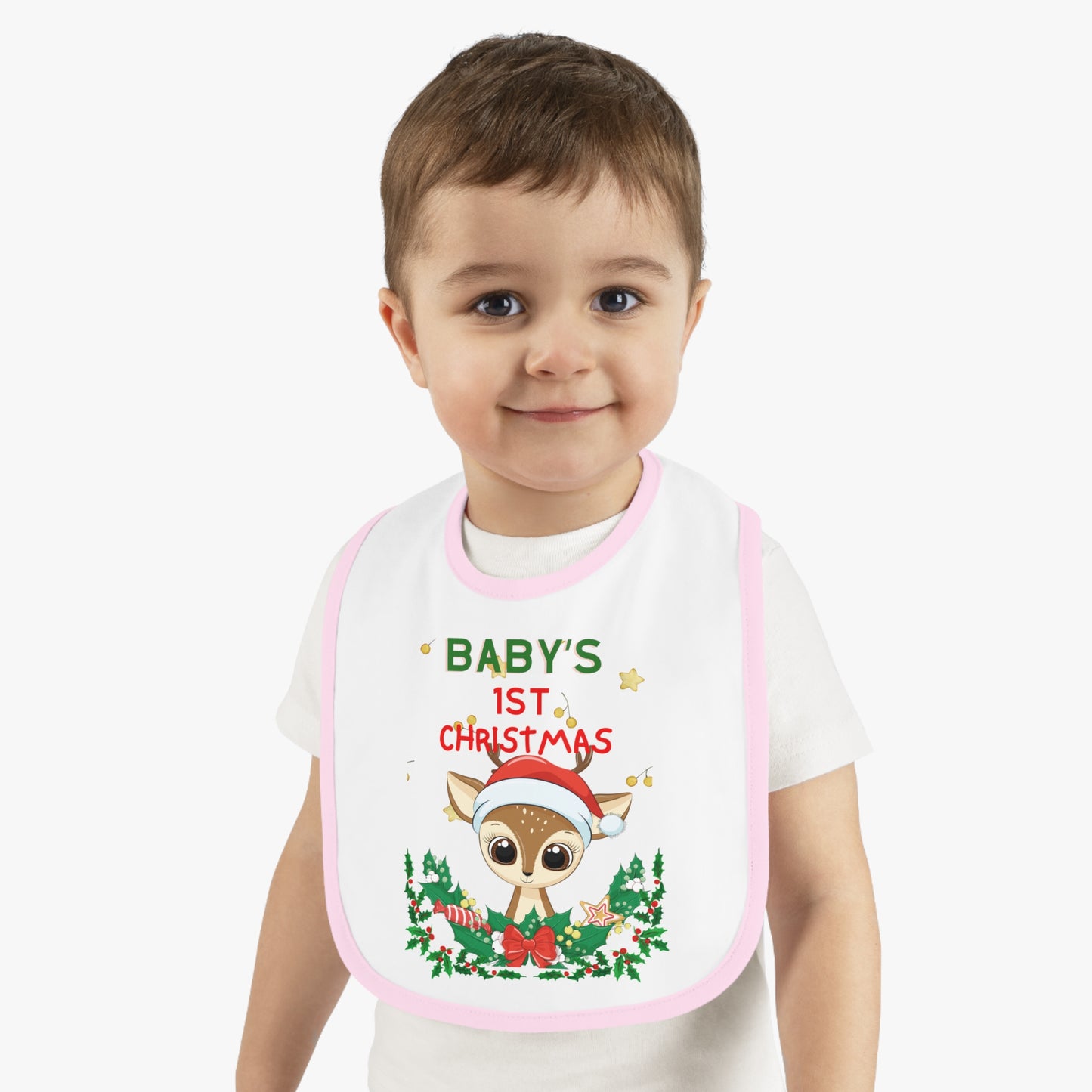 BABY 1ST CHRISTMAS DEER BIB