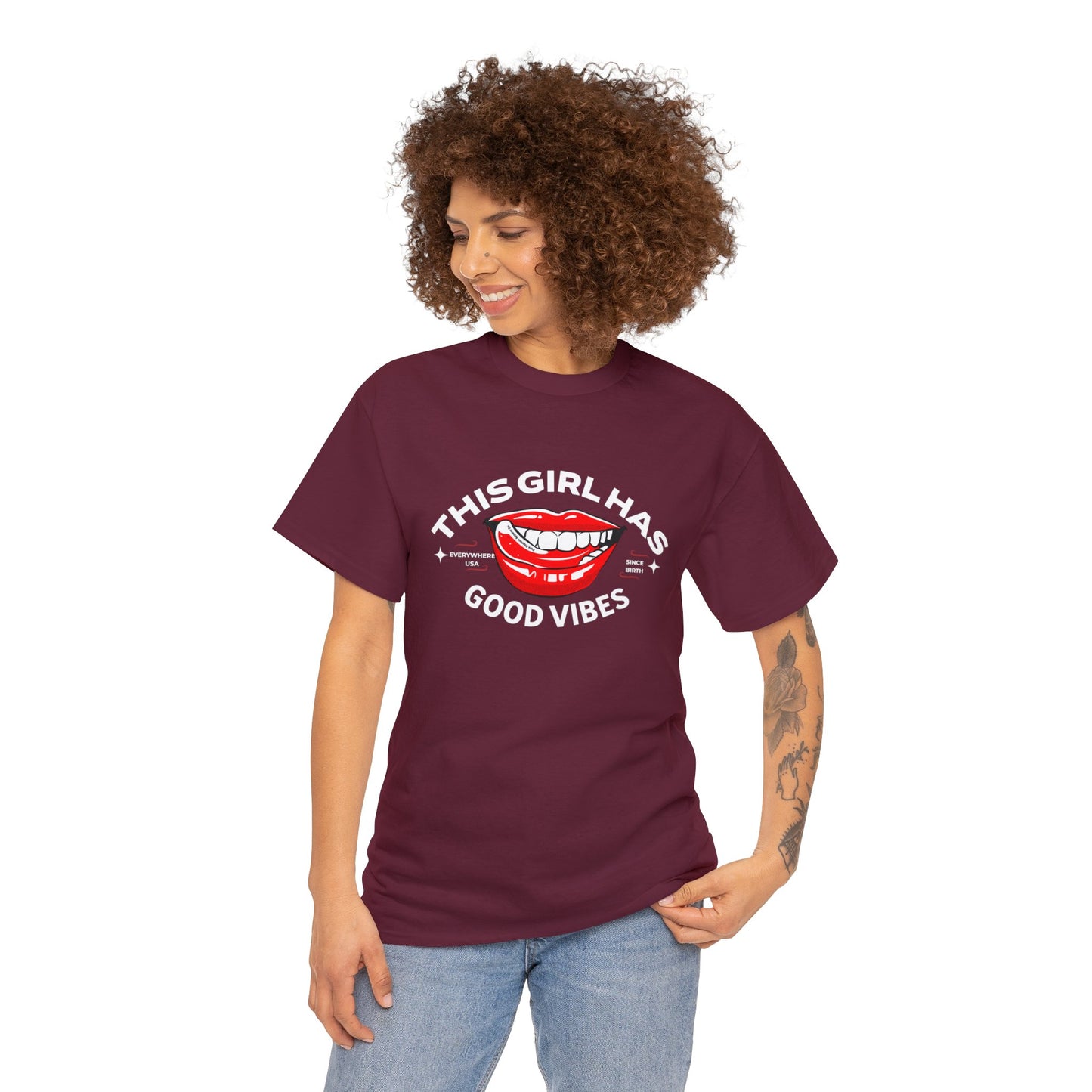 GOOD VIBES-Unisex Heavy Cotton Tee