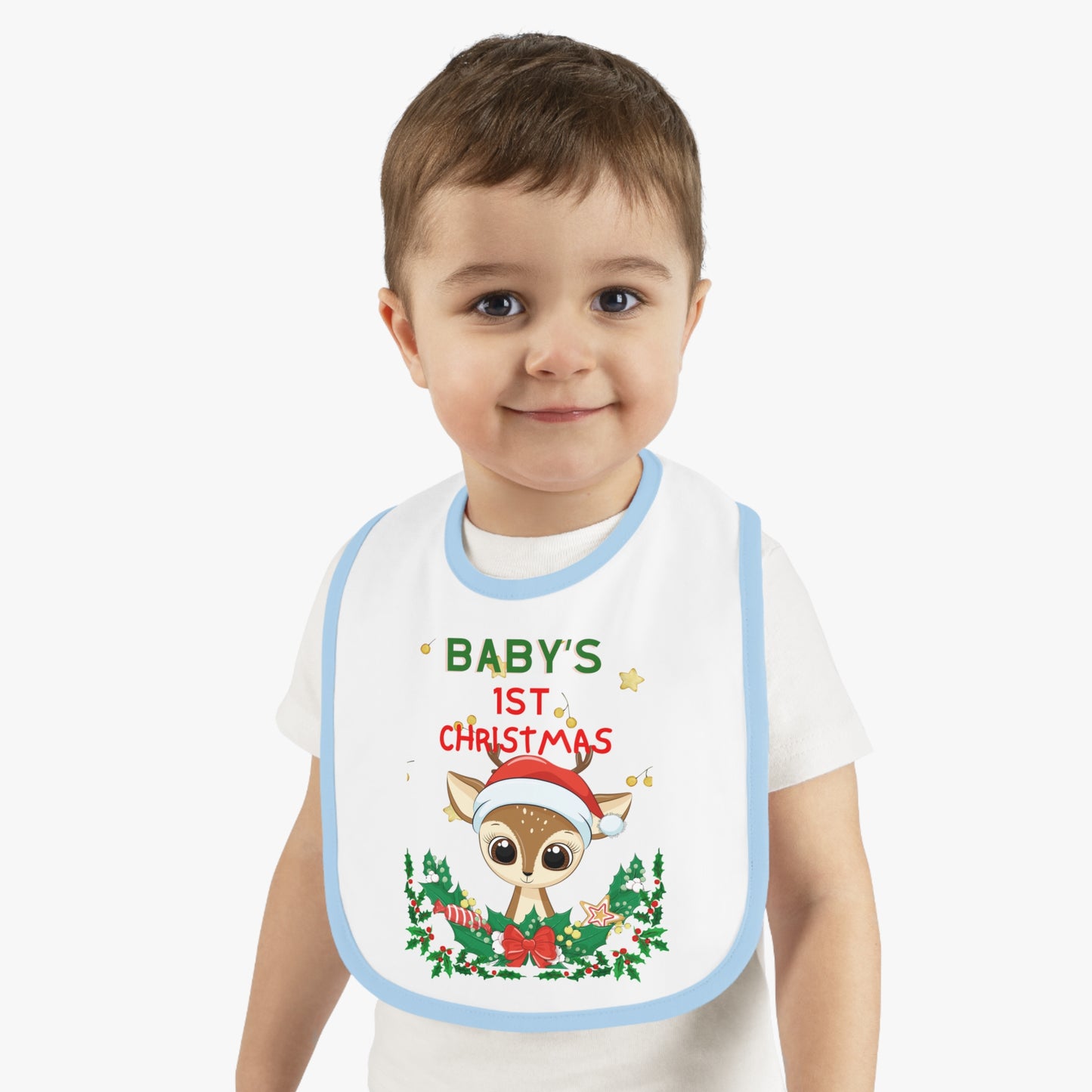 BABY 1ST CHRISTMAS DEER BIB