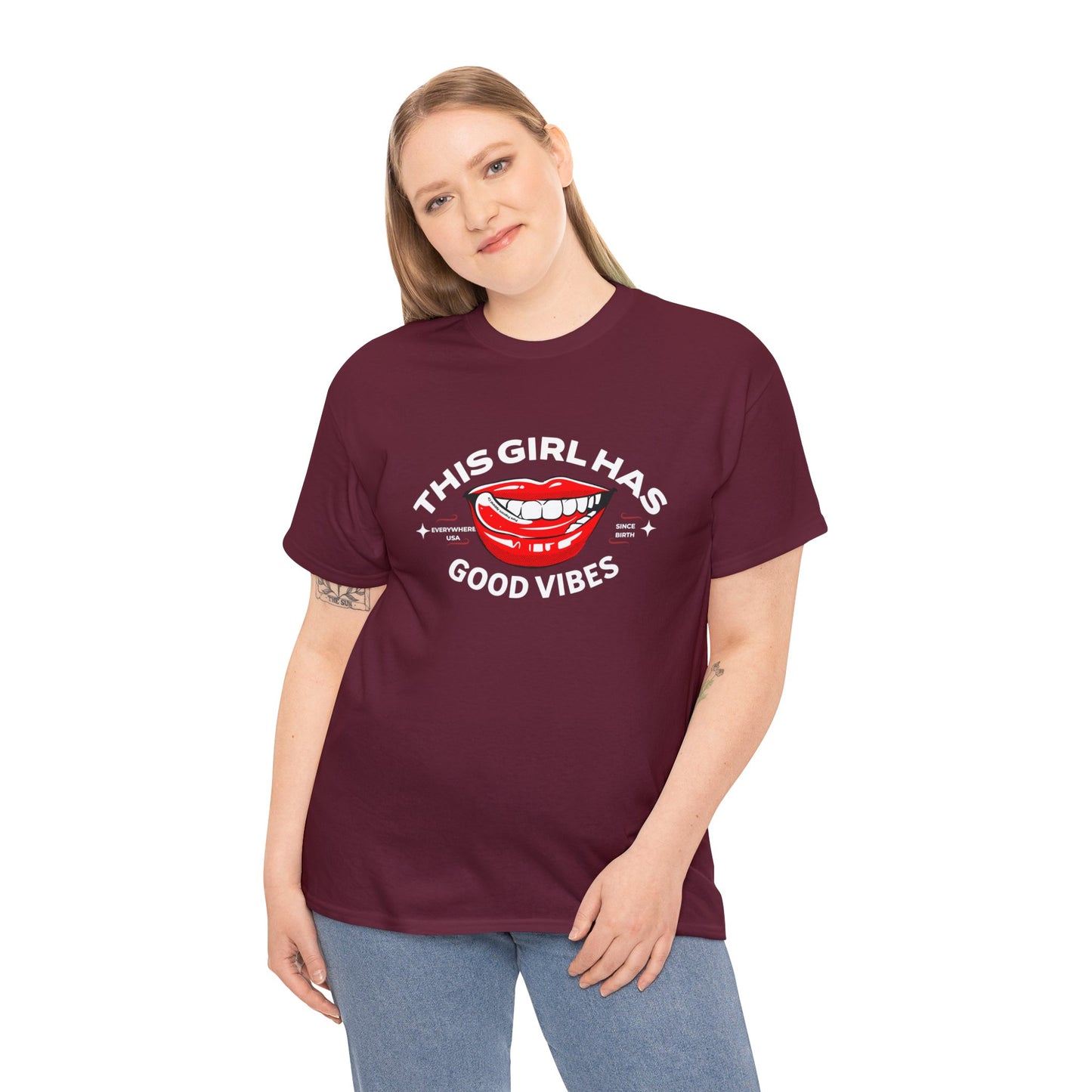 GOOD VIBES-Unisex Heavy Cotton Tee