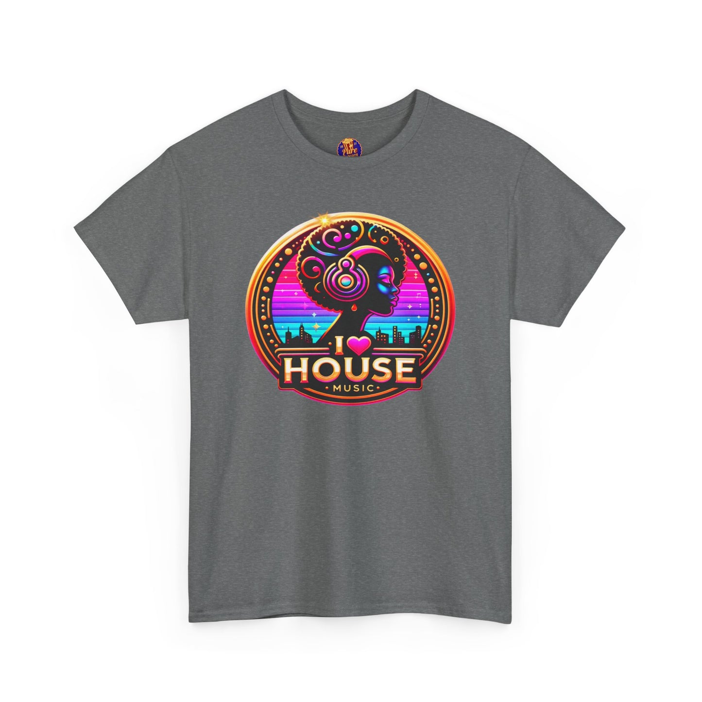 I HEART HOUSE MUSIC-LADY HEADPHONES