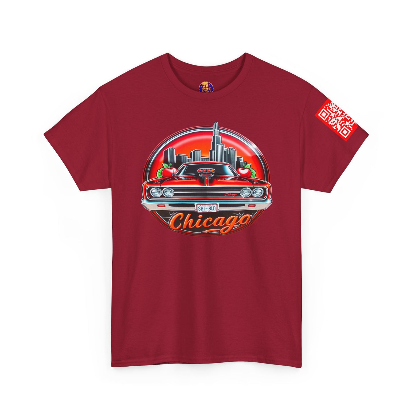 CHICAGO MUSCLE CAR Unisex Heavy Cotton Tee