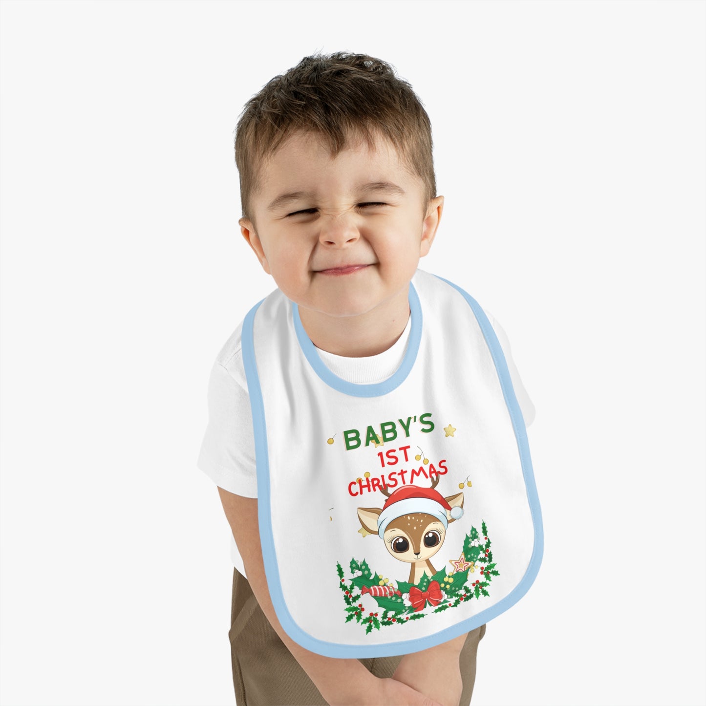 BABY 1ST CHRISTMAS DEER BIB