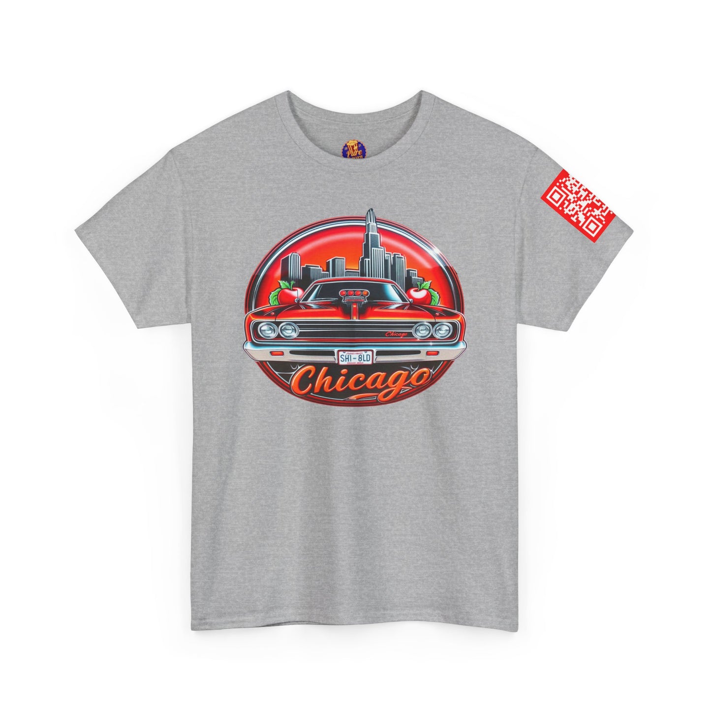 CHICAGO MUSCLE CAR Unisex Heavy Cotton Tee