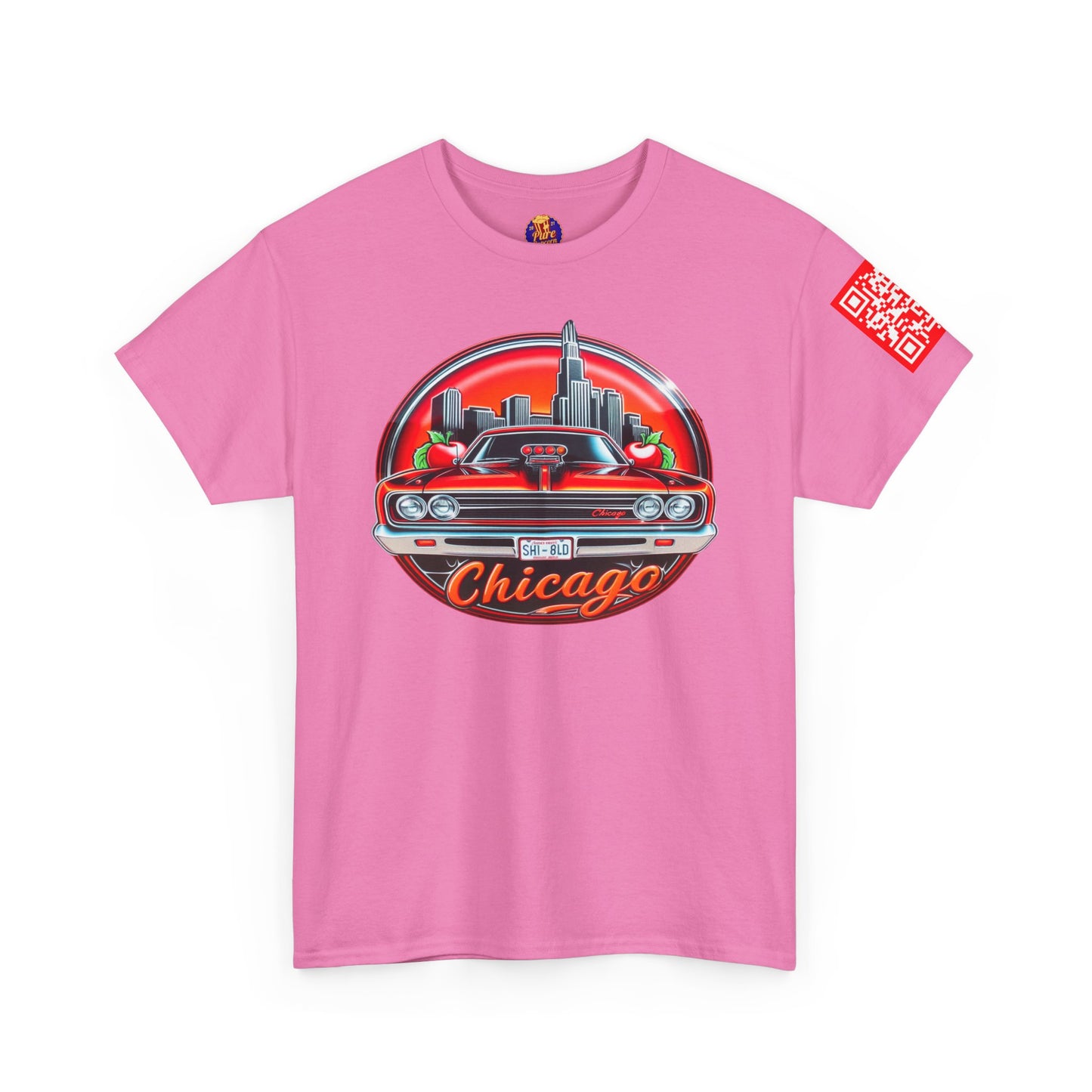CHICAGO MUSCLE CAR Unisex Heavy Cotton Tee
