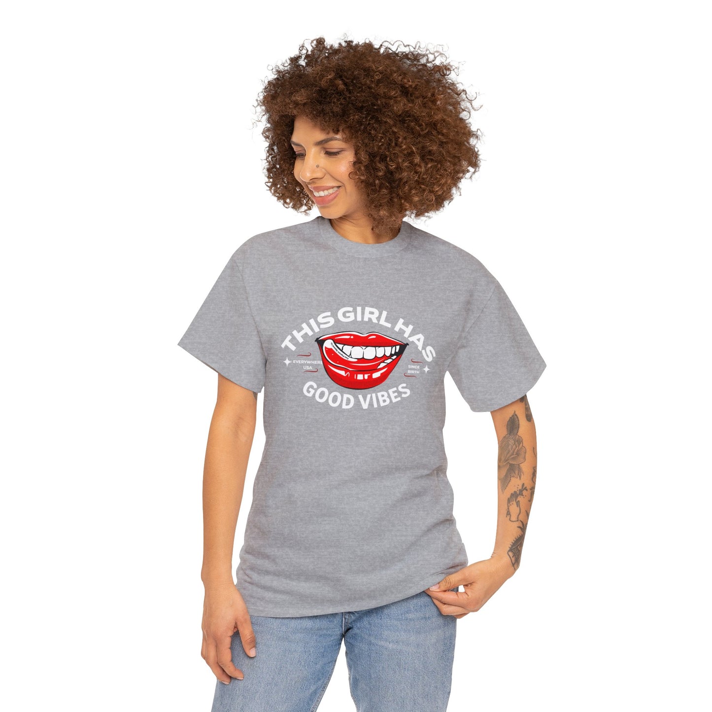 GOOD VIBES-Unisex Heavy Cotton Tee