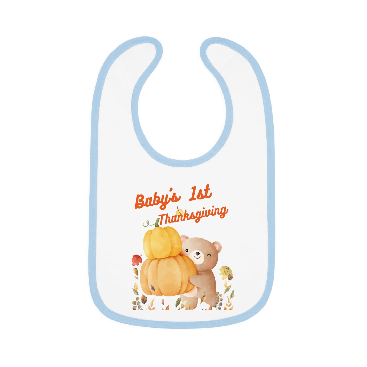 BABY 1ST THANKSGIVING BEAR BIB