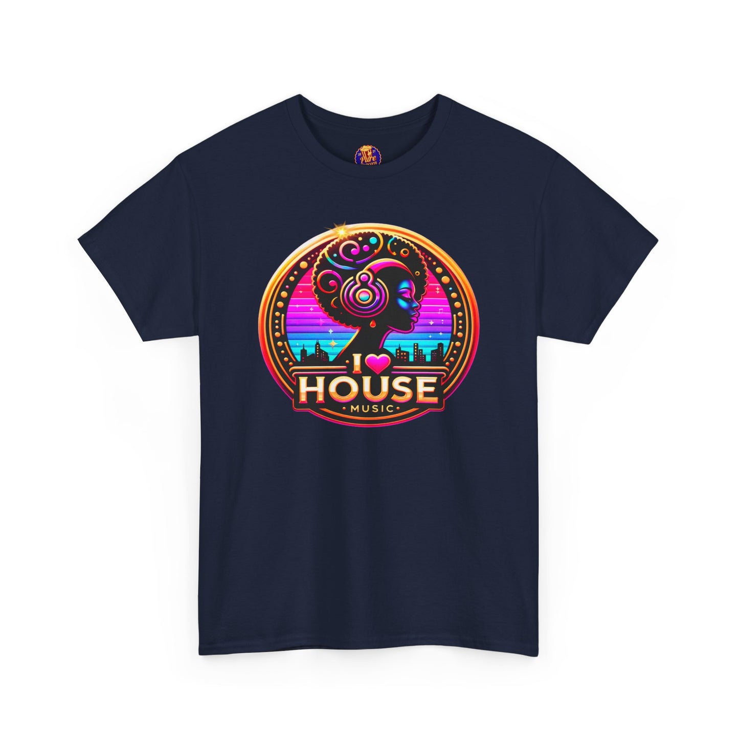 I HEART HOUSE MUSIC-LADY HEADPHONES
