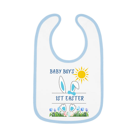 BABY BOY 1ST EASTER BUNNY BIB