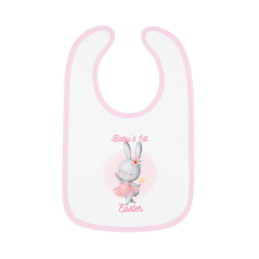 BABY GIRL 1ST EASTER BIB