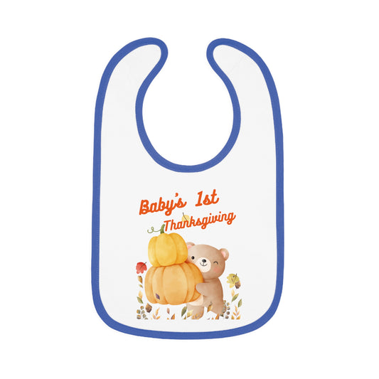 BABY 1ST THANKSGIVING BEAR BIB